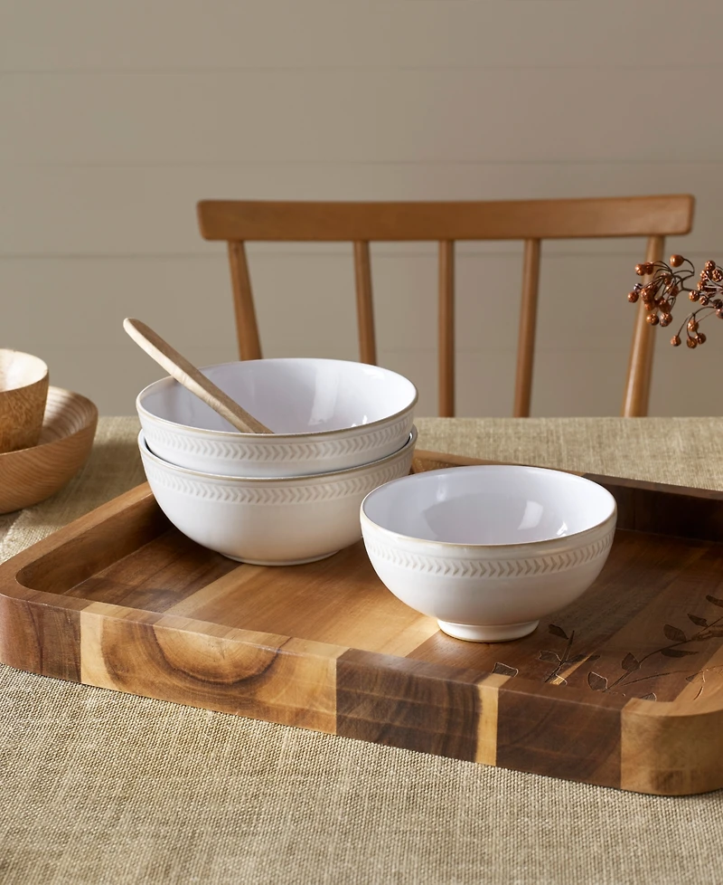 Denby Canvas Textured Cereal Bowls, Set of 4