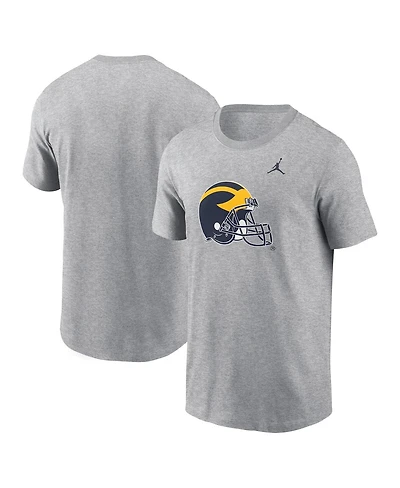 Jordan Men's Heather Gray Michigan Wolverines Primetime Evergreen Alternate Logo T-Shirt