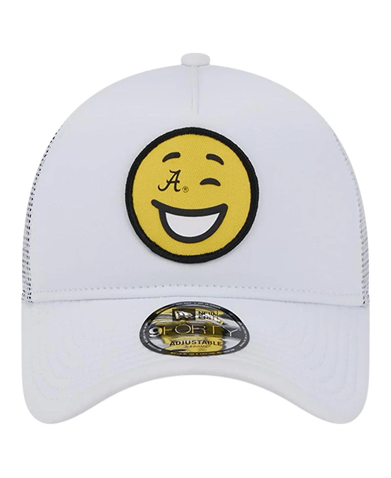 New Era Men's White Alabama Crimson Tide Wink Foam Trucker Adjustable Hat