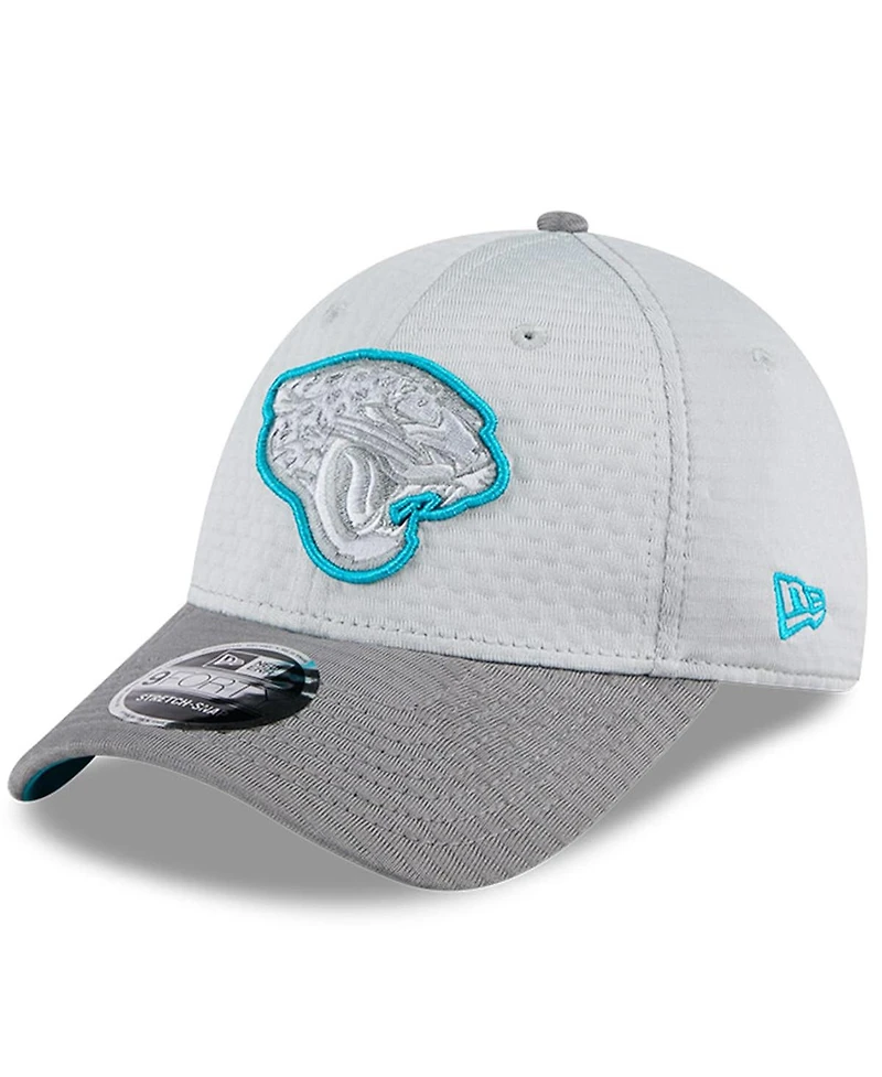 New Era Men's Gray Jacksonville Jaguars 2024 Nfl Training Camp 9FORTY Adjustable Hat
