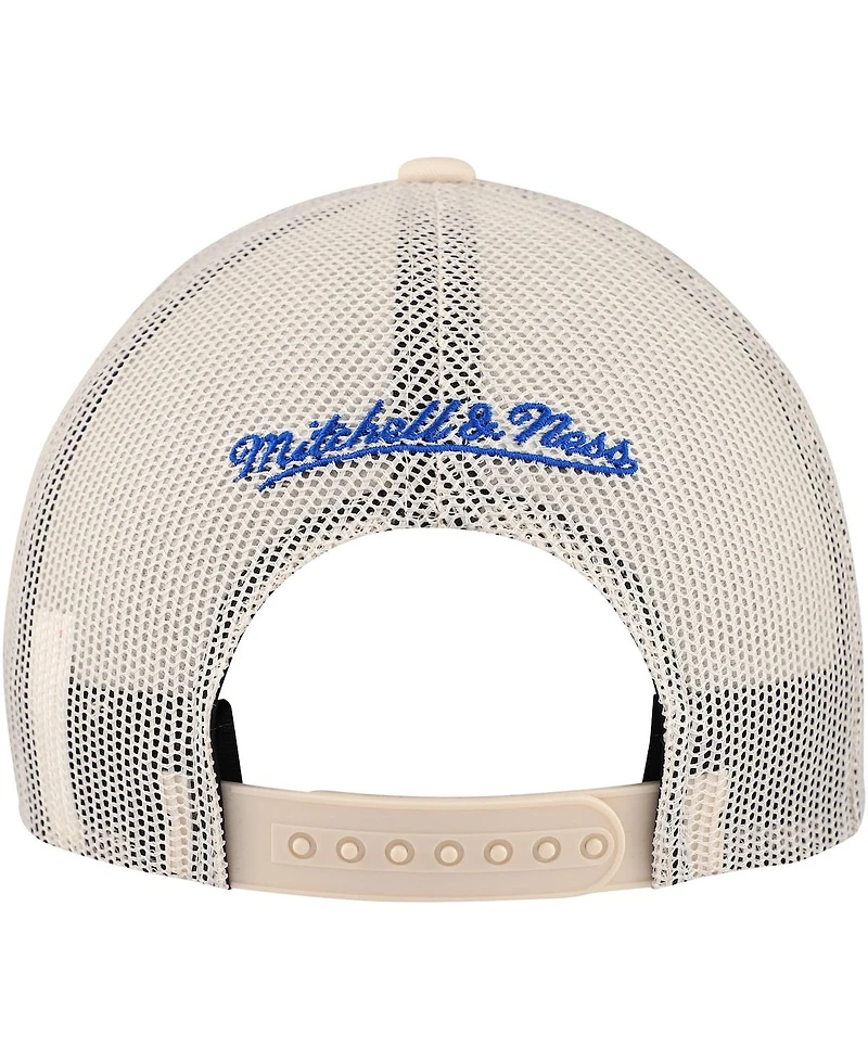 Mitchell & Ness Men's Cream Philadelphia 76ers Trucker Adjustable Hat