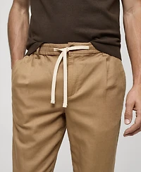 Mango Men's Slim-Fit Drawstring Detail Pants