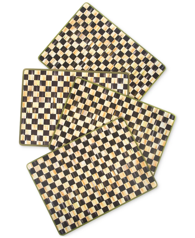 Mackenzie-Childs Courtly Check Cork-Backed Placemats, Set of 4