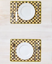 Mackenzie-Childs Courtly Check Cork-Backed Placemats, Set of 4