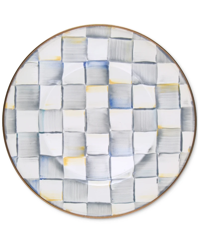 Mackenzie-Childs Sterling Check Dinner Plate