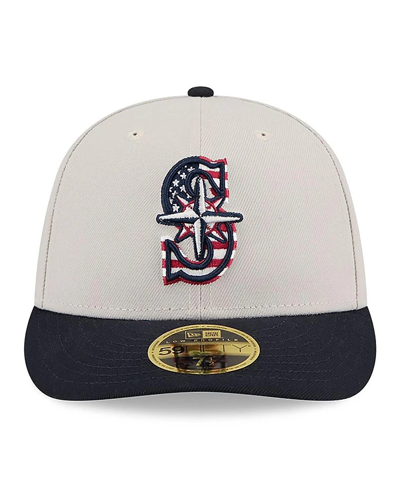 New Era Men's Black Seattle Mariners 2024 Fourth of July Low Profile 59FIFTY Fitted Hat