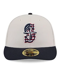 New Era Men's Black Seattle Mariners 2024 Fourth of July Low Profile 59FIFTY Fitted Hat