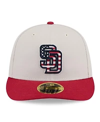 New Era Men's Red San Diego Padres 2024 Fourth of July Low Profile 59FIFTY Fitted Hat