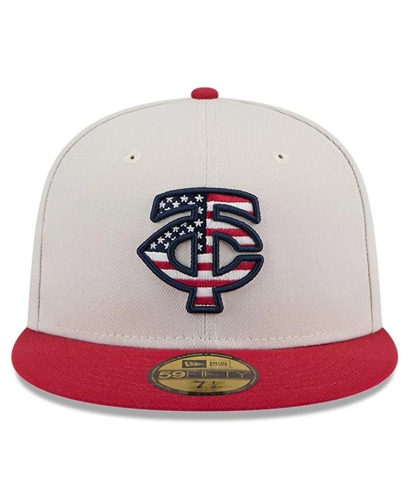 New Era Men's Red Minnesota Twins 2024 Fourth of July 59FIFTY Fitted Hat