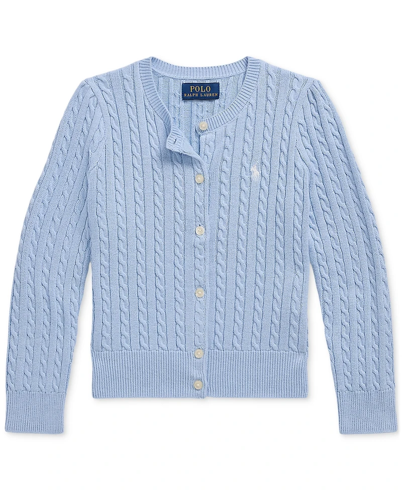 Polo Ralph Lauren Toddler And Little Girls Mini-Cable Cotton Cardigan