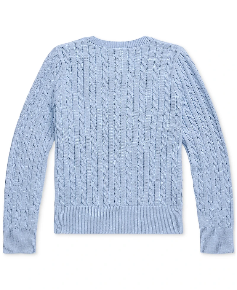 Polo Ralph Lauren Toddler And Little Girls Mini-Cable Cotton Cardigan
