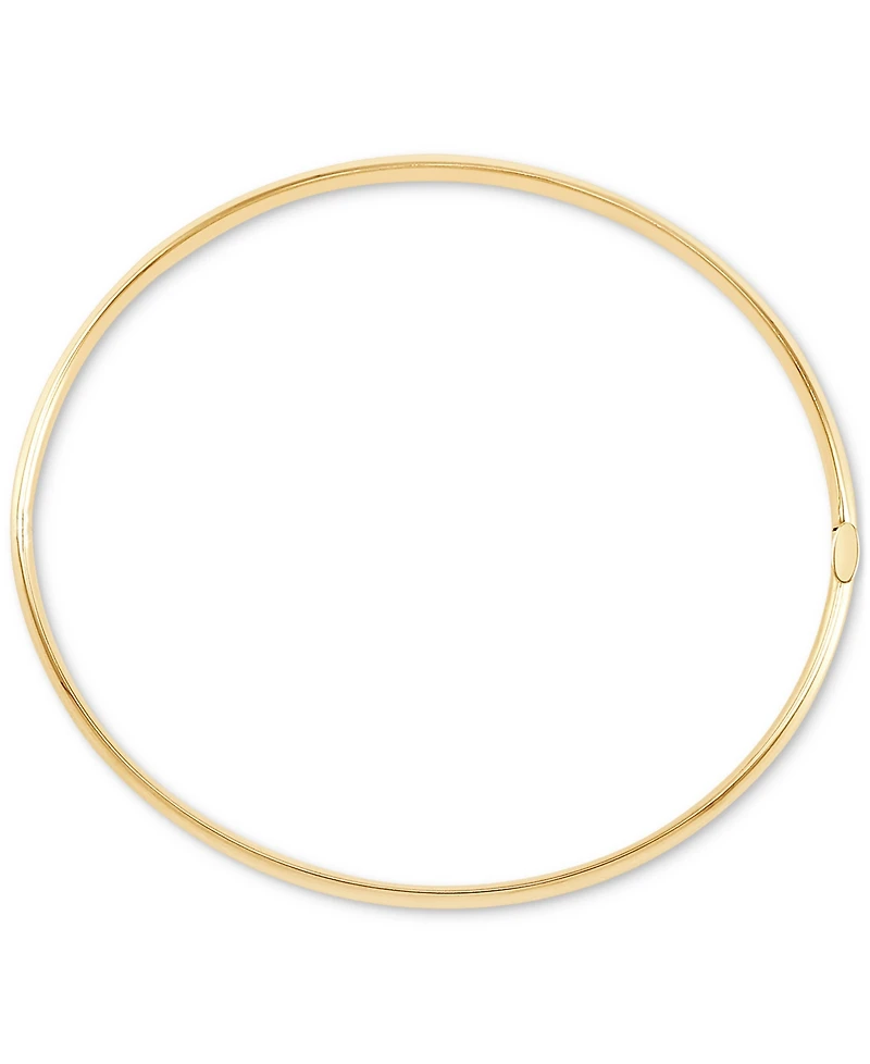 Polished Hinged 4.75mm Bangle Bracelet in 10k Gold