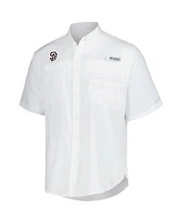 Columbia Men's White San Diego Padres Tamiami Omni-Shade Button-Down Shirt