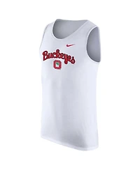 Nike Men's White Ohio State Buckeyes Vintage-like Logo Performance Tank Top