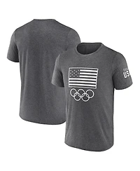 Fanatics Men's Heather Charcoal Team Usa Podium T-Shirt