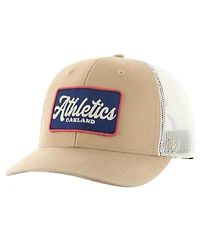 '47 Brand Men's Khaki Oakland Athletics Glory Daze Trucker Adjustable Hat