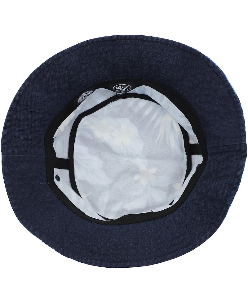 '47 Brand Men's Navy West Virginia Mountaineers Tropicalia Bucket Hat
