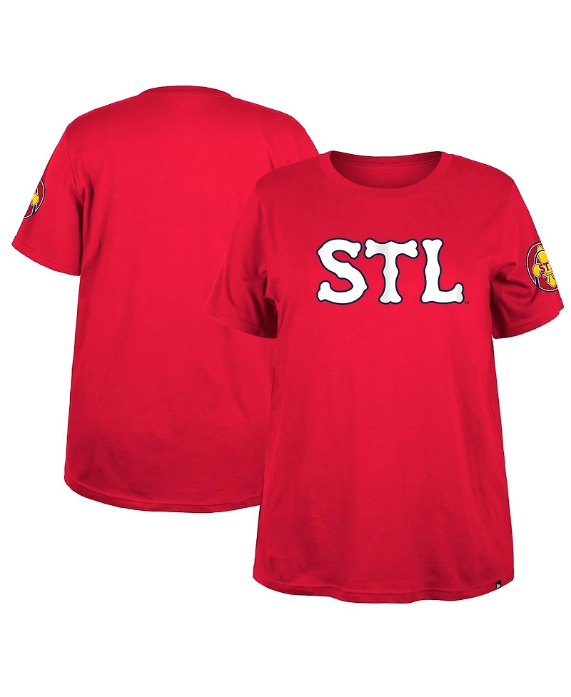 New Era Women's Red St. Louis Cardinals 2024 City Connect Plus T-Shirt