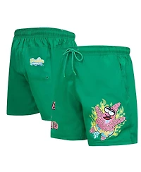 Freeze Max Men's Kelly Green SpongeBob SquarePants Krustypants Patrick Star Woven Shorts