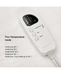 Heated Mattress Pad Low-Voltage 5 Temperature Modes 8H Timer Ul Twin Size
