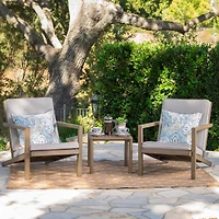 Streamdale Modern Acacia Wood Adirondack Chair with Water-Resistant Cushions
