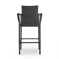 Streamdale Wicker Outdoor Barstools (Set of 2)