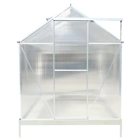 Streamdale Furniture Aluminum Frame Greenhouse with Polycarbonate Panels and Roof Vent