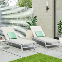 Premium Outdoor Mesh Chaise Lounge Set for Relaxation and Comfort