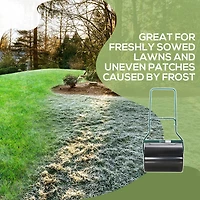 3-Piece Push and Tow-Behind Lawn Roller with 15 Gallon Capacity