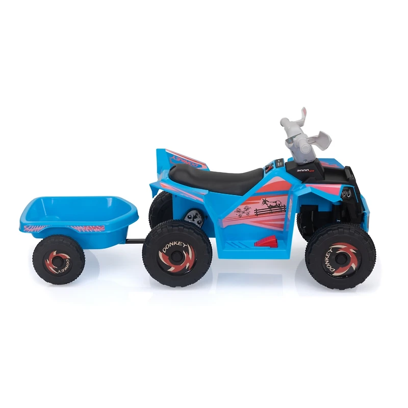 Streamdale Electric Kids Atv with Trailer and Bluetooth, Ages 3-6