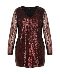 City Chic Plus Micah Sequin Dress