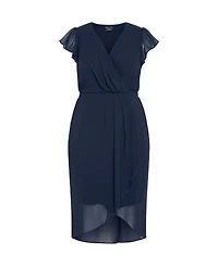 City Chic Plus Wrap Swing Dress