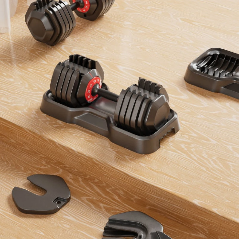 Streamdale Furniture 10-in-1 Adjustable Dumbbells Space-Saving Solution, Weight Change in a Snap