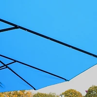 Streamdale Furniture 15ft Double-Sided Market Umbrella with Crank Lift for Ample Shade