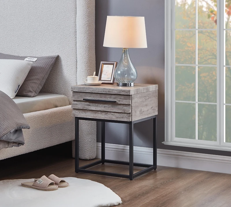 Streamdale Furniture Celestial Contemporary Storage End table, Gray