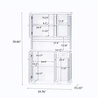 Streamdale E1 Mdf Kitchen Buffet Cabinet with Adjustable Shelves and Uv Painting