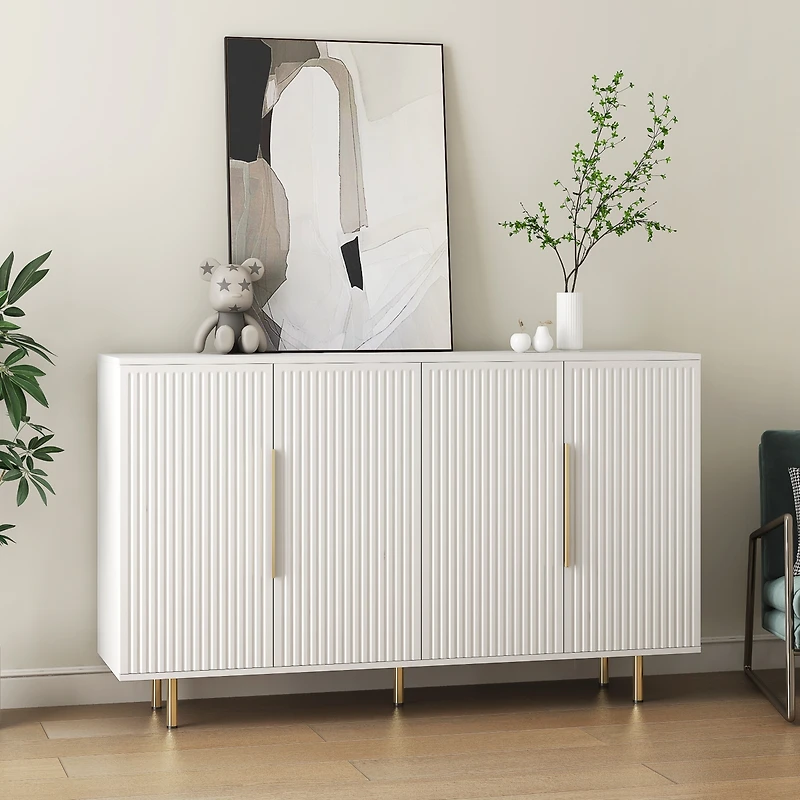 Streamdale Versatile Fluted Sideboard Art Deco meets Mid-Century Modern