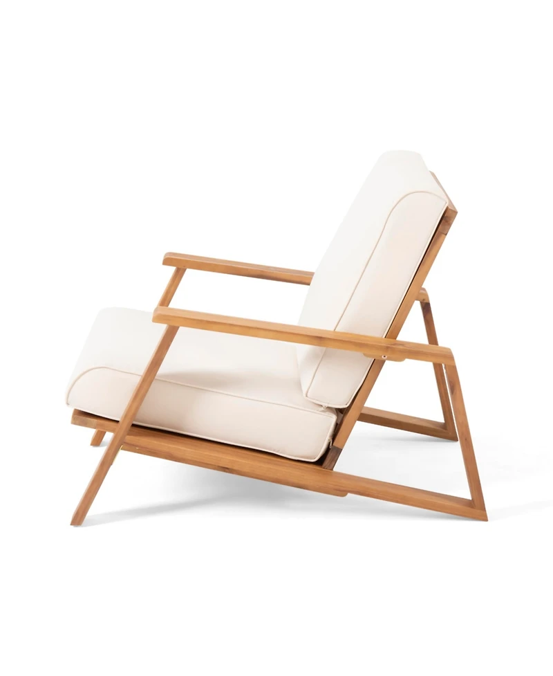 Modern Adirondack Chair Acacia Wood with Weather-Resistant Cushions