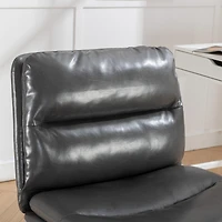 Simplie Fun Adjustable Swivel Criss-Cross Chair, Wide Seat/ Office Chair /Vanity Chair, Gray