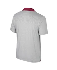 Colosseum Men's Gray Florida State Seminoles Big Tall Tuck Striped Polo Shirt