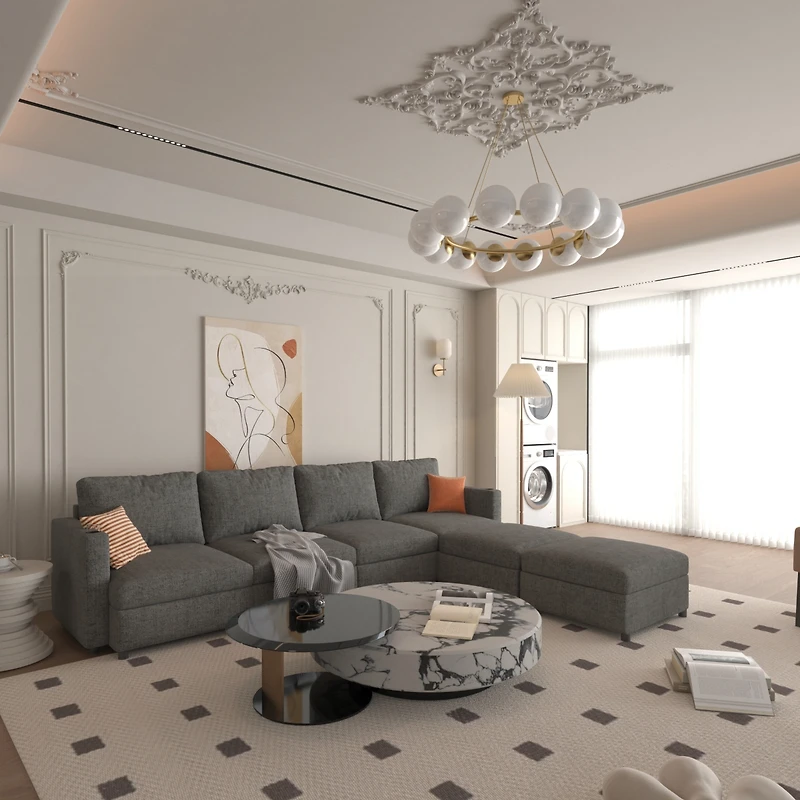 Streamdale Spacious and Versatile Sectional Sofa with Storage and Ottoman Options