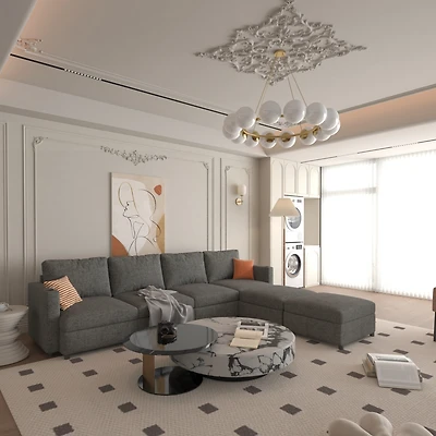 Streamdale Spacious and Versatile Sectional Sofa with Storage and Ottoman Options