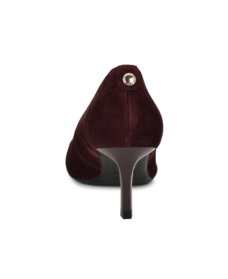 Nine West Women's Kuna 9X9 Kitten Heel Pointy Toe Dress Pumps