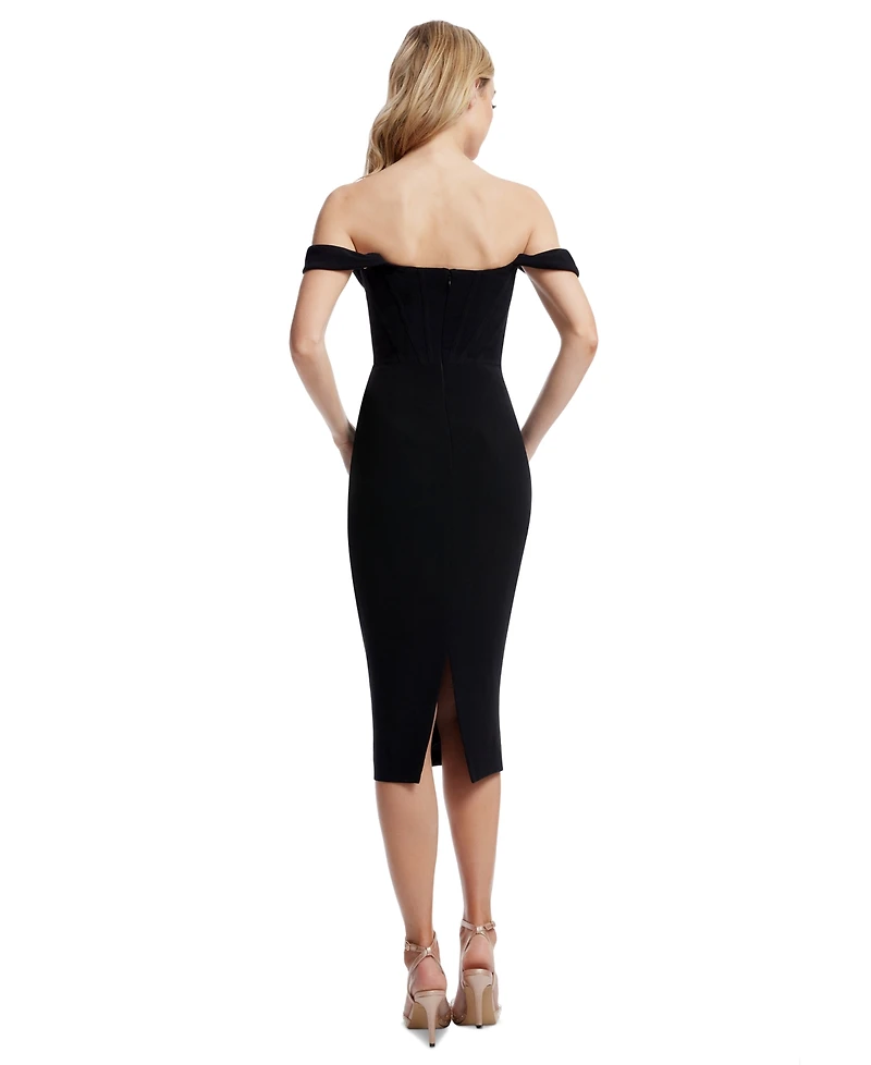 Dress the Population Women's Vickie Off-The-Shoulder