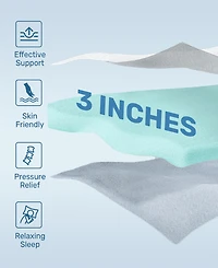 Unikome 3" Ultra Soft Memory Foam Quilted Down Alternative Mattress Pad, Queen