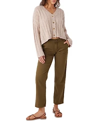 O'Neill Juniors' Kree Cotton High-Rise Cargo Pants