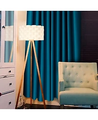 Bijou 60" Tripod Led Floor Lamp with Novelty Woven Shade