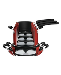 Tramontina Porcelain Enamel Heavy Gauge Aluminum Non Stick 11 Piece Cookware Set