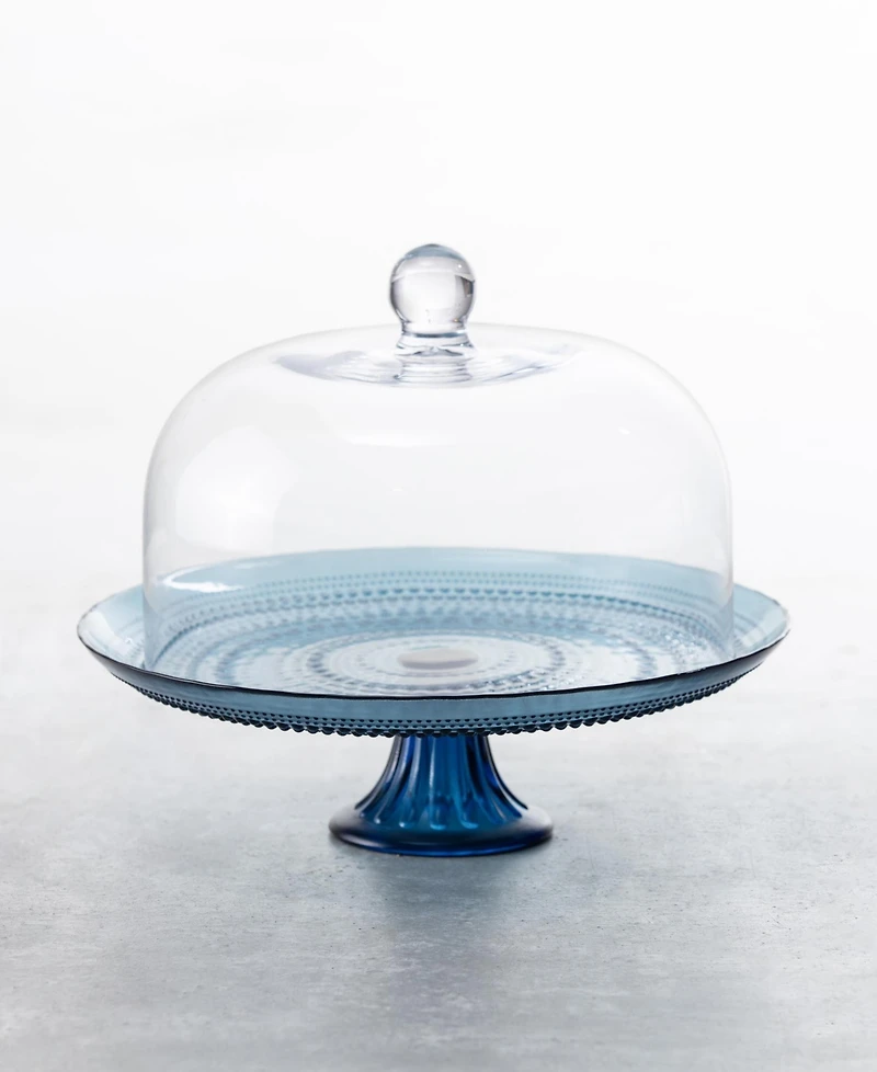 Fortessa Jupiter Cornflower 13" Cake Stand and Dome Set