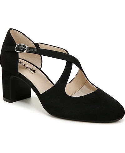 LifeStride Women's Tracy Crisscross Block Heel Pumps